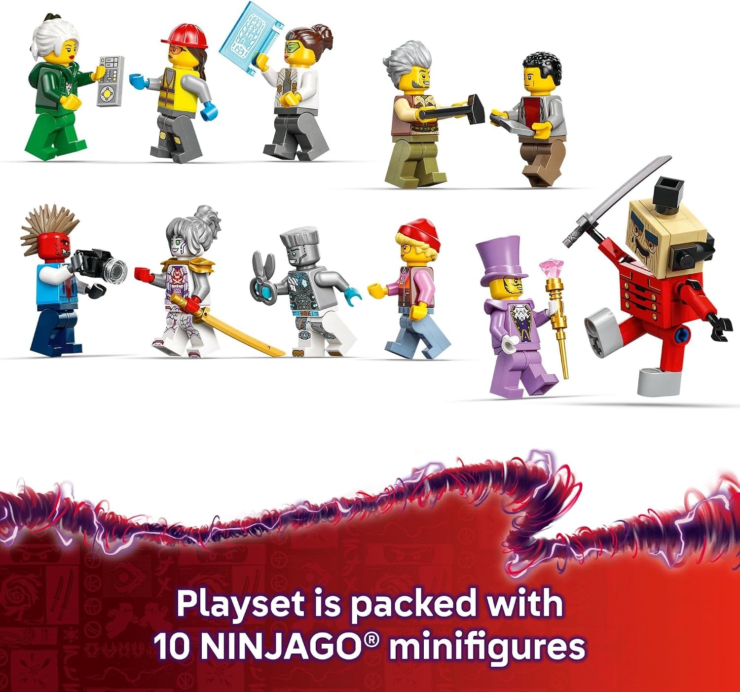 image:imageLEGO NINJAGO City Workshops Building Toy Ninja Set for Boys amp Girls Ages 14 Gift for Teens Includes 10 Minifigures and a Mech for Play and Display 71837
