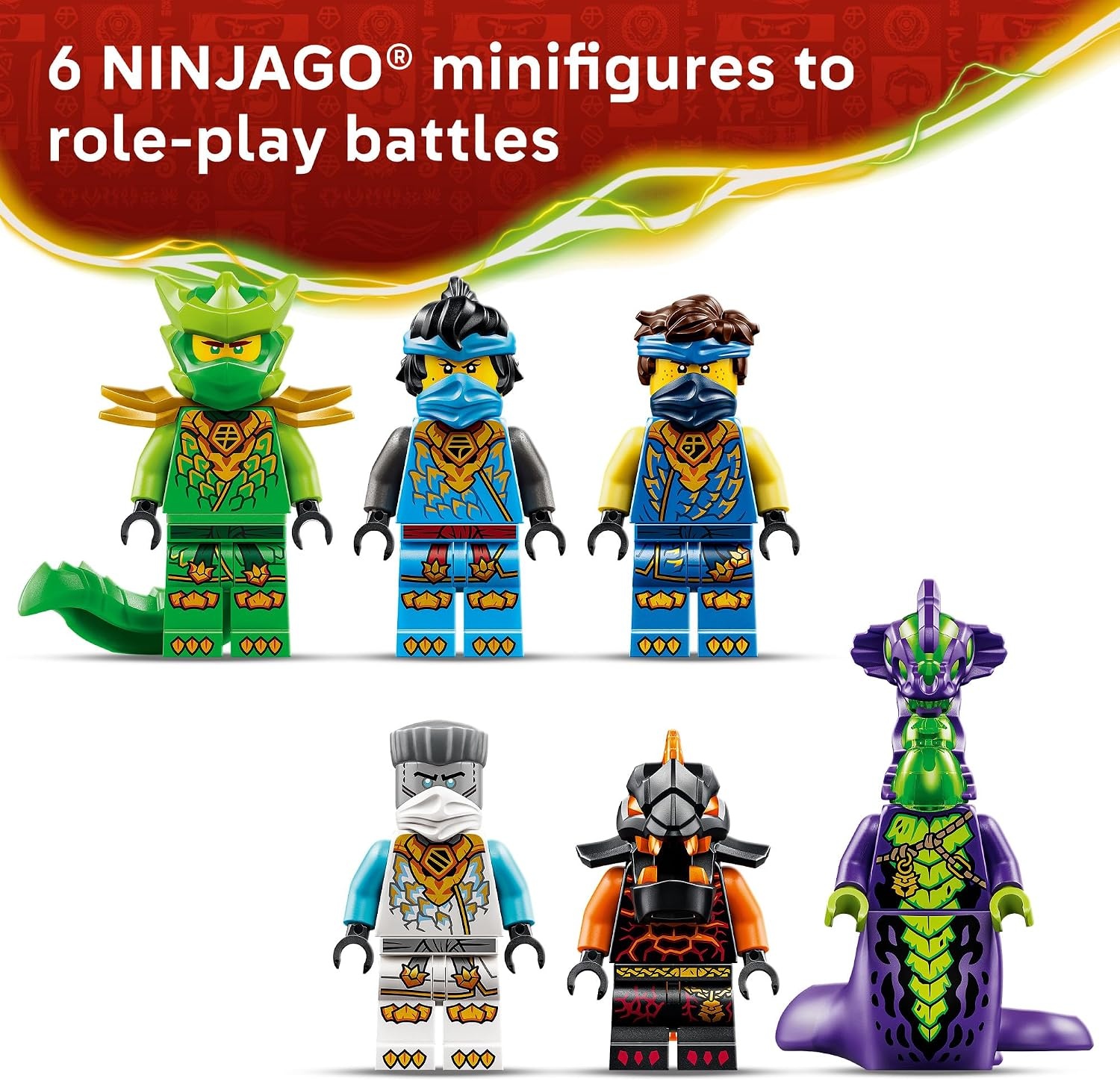 image:imageLEGO NINJAGO Land Bounty 71869 Building Toys for Boys amp Girls Ages 9 3 Toy Vehicles Set Pretend Play 6 Minifigures 1214 pieces Gift Idea