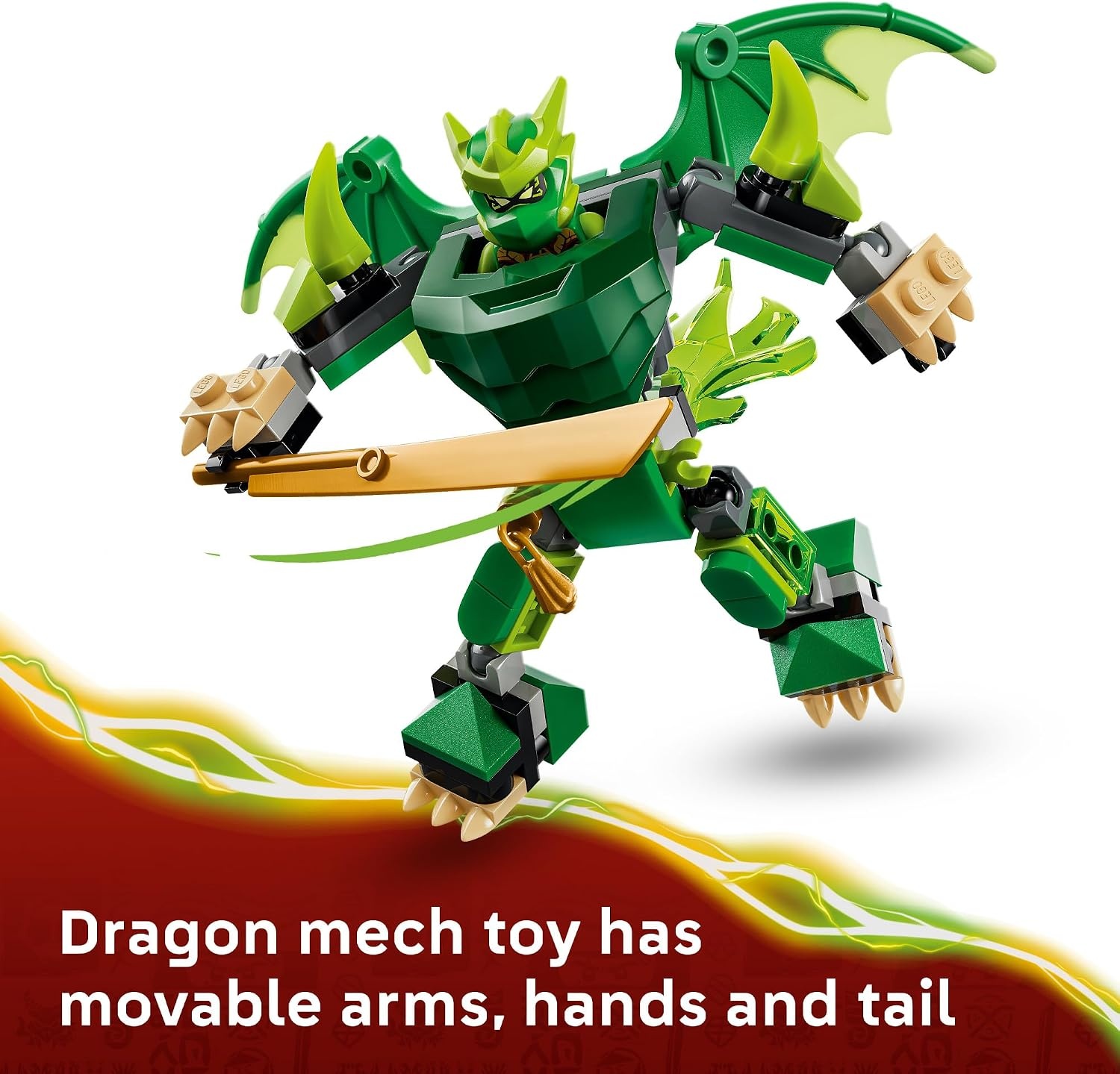 image:imageLEGO NINJAGO Lloyds Dragon Mech Battle Pack 71862 Building Toys for Boys amp Girls Ages 6 Action Figure for Pretend Play 3 Minifigures 81 pieces Gift for Birthdays