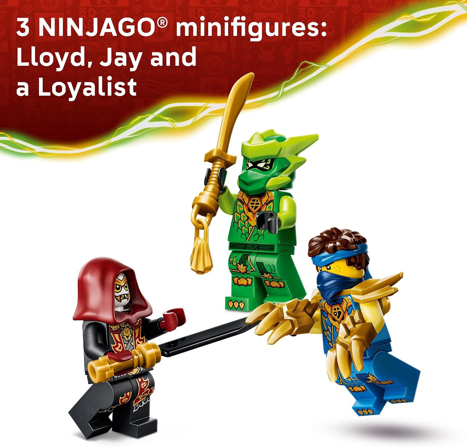 image:imageLEGO NINJAGO Lloyds Dragon Mech Battle Pack 71862 Building Toys for Boys amp Girls Ages 6 Action Figure for Pretend Play 3 Minifigures 81 pieces Gift for Birthdays