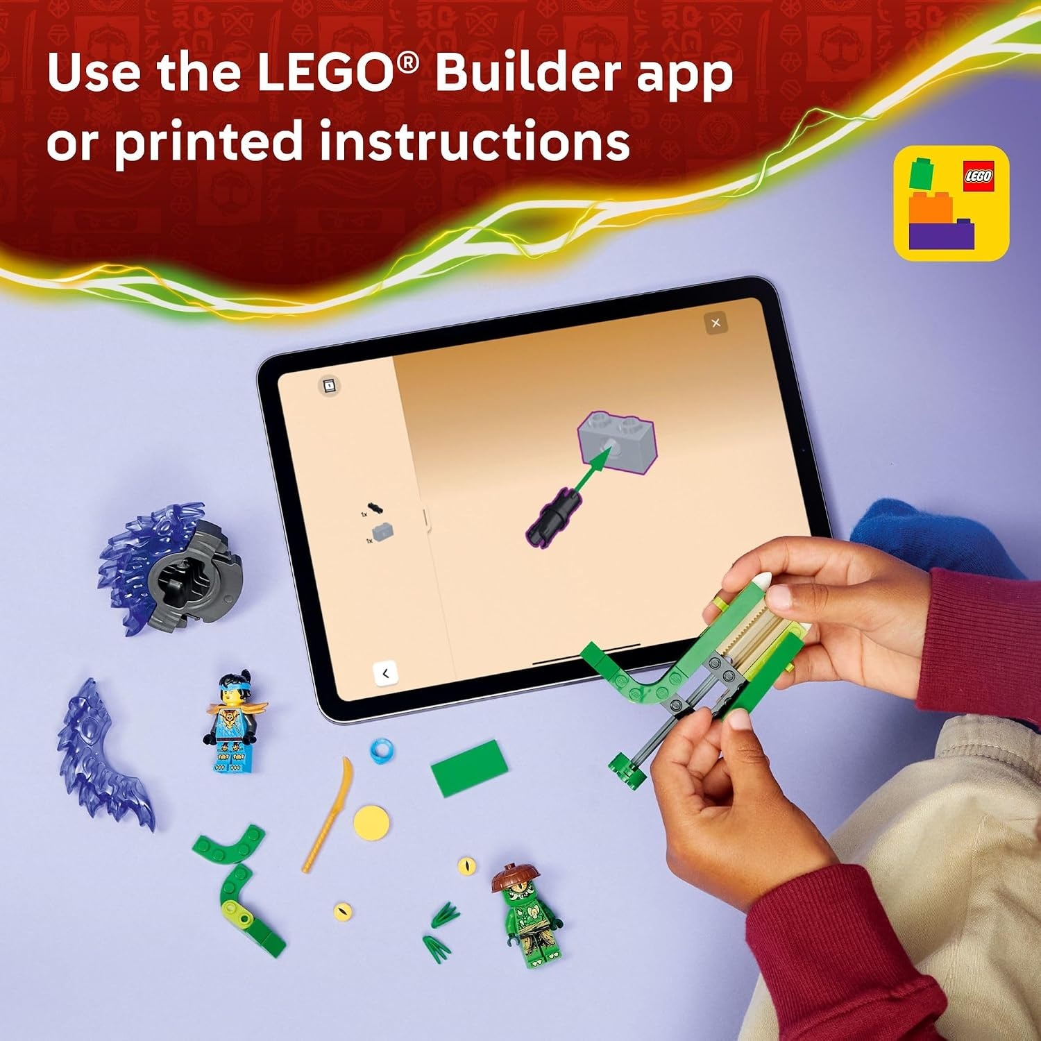 image:imageLEGO NINJAGO NYA vs Mutation Monster Spinner Building Toy for Boys amp Girls Ninja Toy Figures amp Playset for Kids Ages 6 Includes 2 Minifigures for Pretend Play Gift Idea for Birthdays 71849