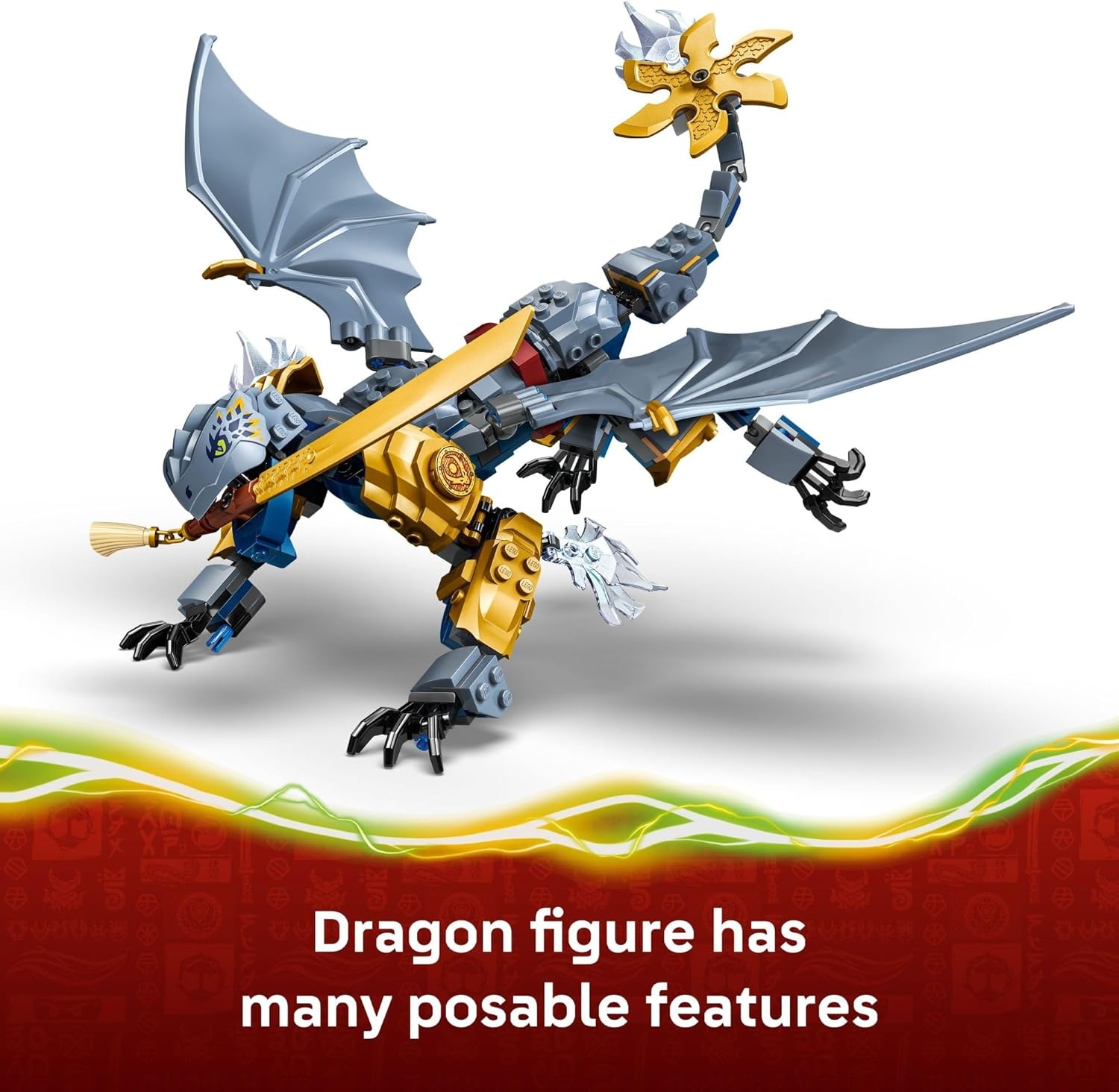 image:imageLEGO NINJAGO Ninja Dragon Riyus Battle Building Toy for Boys amp Girls Ninja Poseable Dragon Toy Playset for Kids Ages 7 Includes 4 Minifigures for Pretend Play Gift Idea for Birthdays 71855