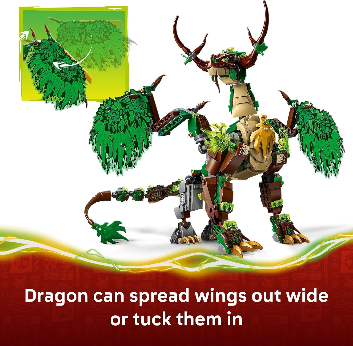 image:imageLEGO NINJAGO The Dragon of Life Building Toy for Boys amp Girls Poseable Dragon Toy Figure amp Playset for Kids Ages 9 WMini Mech amp 8 Minifigures for Pretend Play Gift Idea for Birthdays 71859