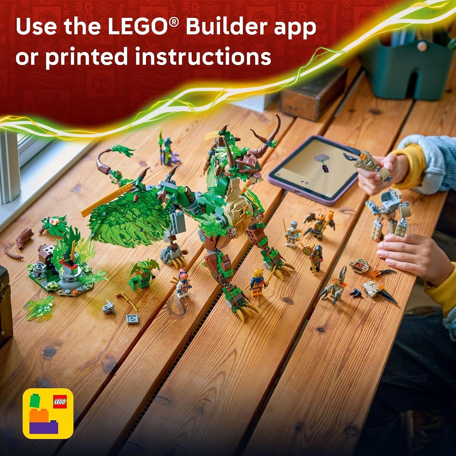 image:imageLEGO NINJAGO The Dragon of Life Building Toy for Boys amp Girls Poseable Dragon Toy Figure amp Playset for Kids Ages 9 WMini Mech amp 8 Minifigures for Pretend Play Gift Idea for Birthdays 71859