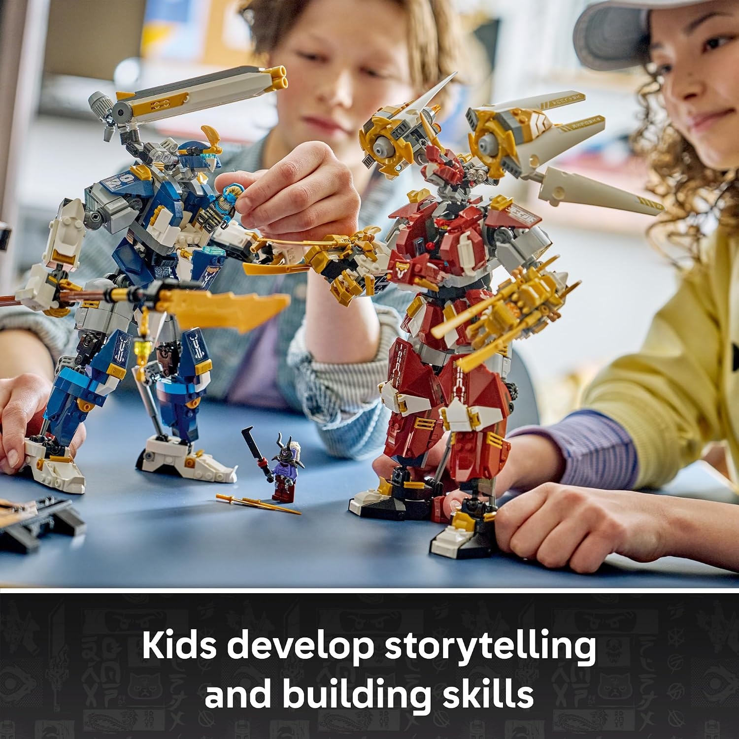 image:imageLEGO NINJAGO The Twin Titan Mechs 71870 Building Toys for Boys amp Girls Ages 12 Posable Mech Action Figures 3 Minifigures 1707 pieces Gift for Birthdays