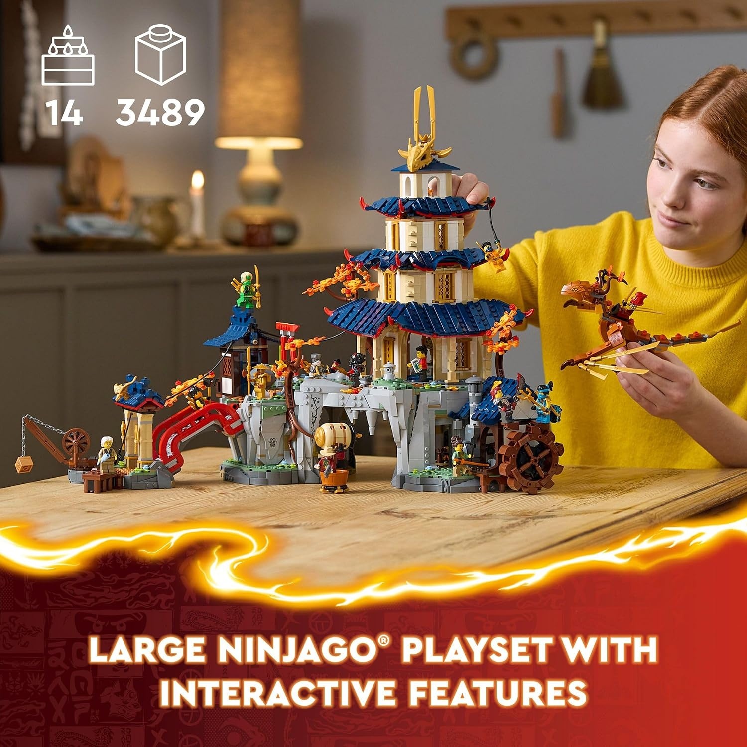 image:imageLEGO NINJAGO Tournament Temple City Building Toy for Teen Boys amp Girls Ages 14 Great for Dragons Rising Fans Who Enjoy Model Building Sets and NINJAGO Toys 71814