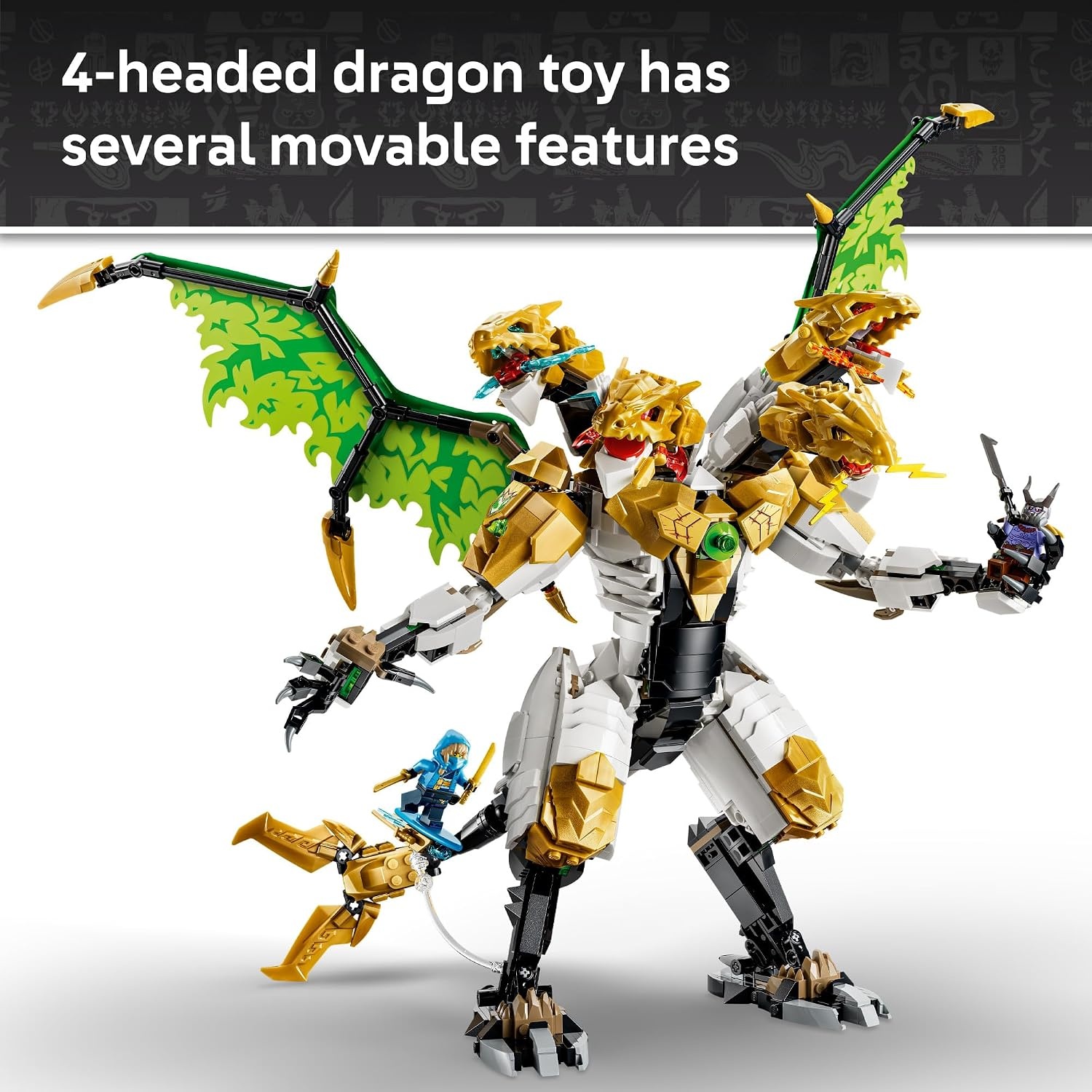 image:imageLEGO NINJAGO Ultra Dragon Battle 71872 Collectible Building Toy for Boys amp Girls Ages 12 Display Set for Bedroom or Desk 4 Minifigures 2178 pieces Gift Ideas