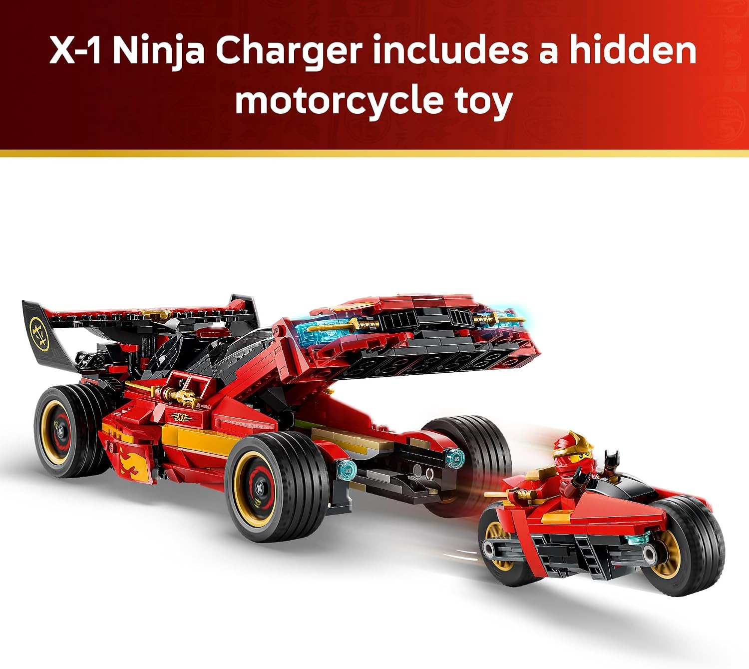image:imageLEGO NINJAGO X1 Ninja Charger 15th Anniversary 71867 Collectible Building Set for Boys amp Girls Ages 14 Toy Car amp Motorcycle 3 Minifigures 691 pieces Gift for Birthdays