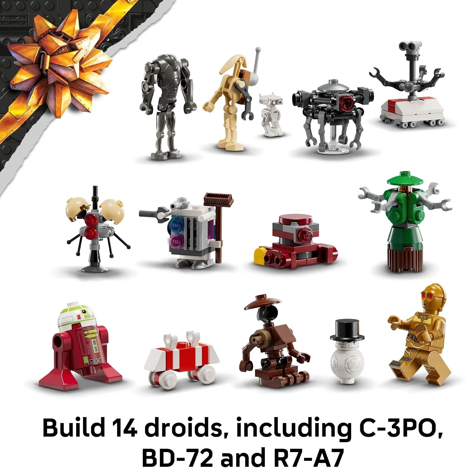 image:imageLEGO Star Wars Advent Calendar 2025 Kids Toy Holiday Countdown Playset with 24 Toys for Boys amp Girls Ages 6 Includes C3PO amp BB8 Figures Star Wars Gift Idea for Christmas 75418