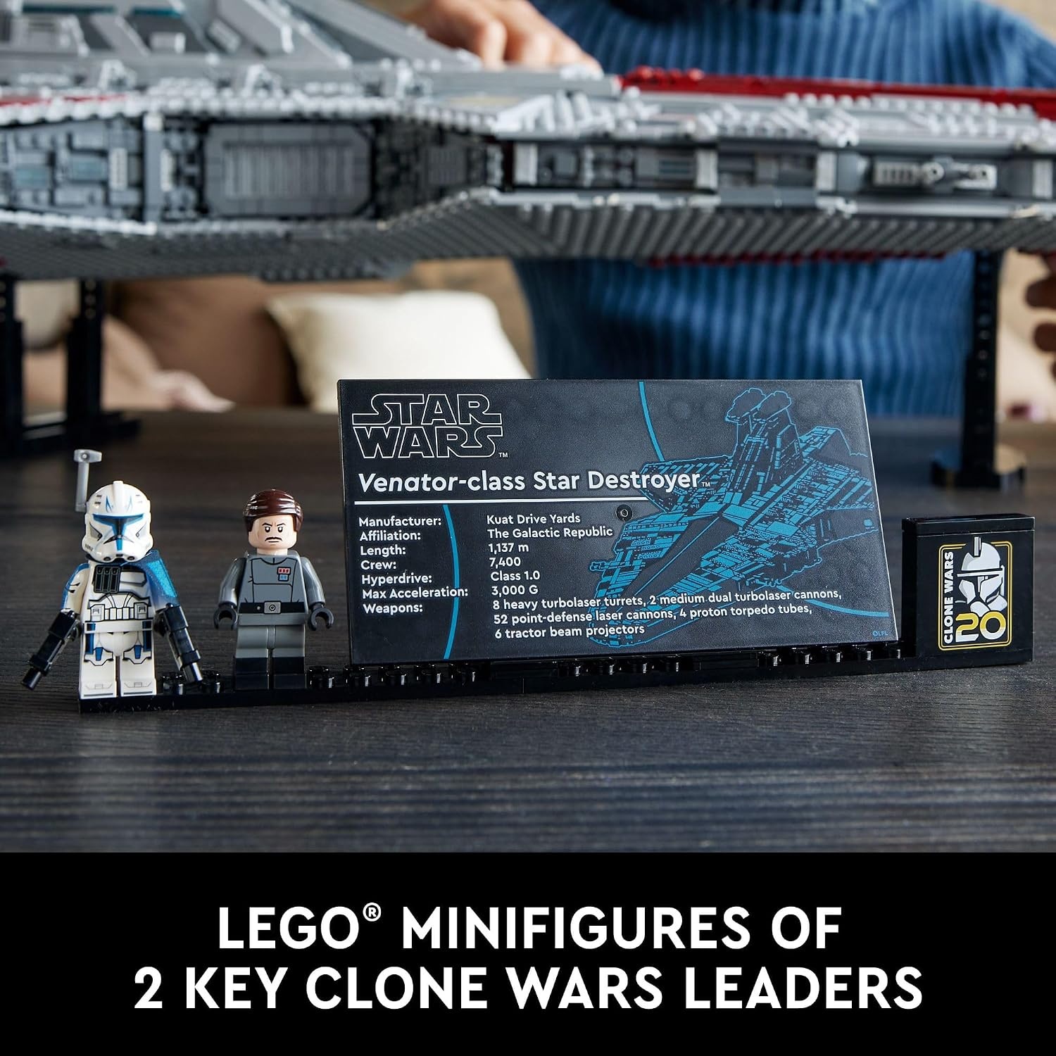 image:imageLEGO Star Wars VenatorClass Republic Attack Cruiser Ultimate May the 4th Collectibles Series Building Set with Captain Rex Minifigure Star Wars Fan Gift Stress Relief Clone Wars Activity 75367