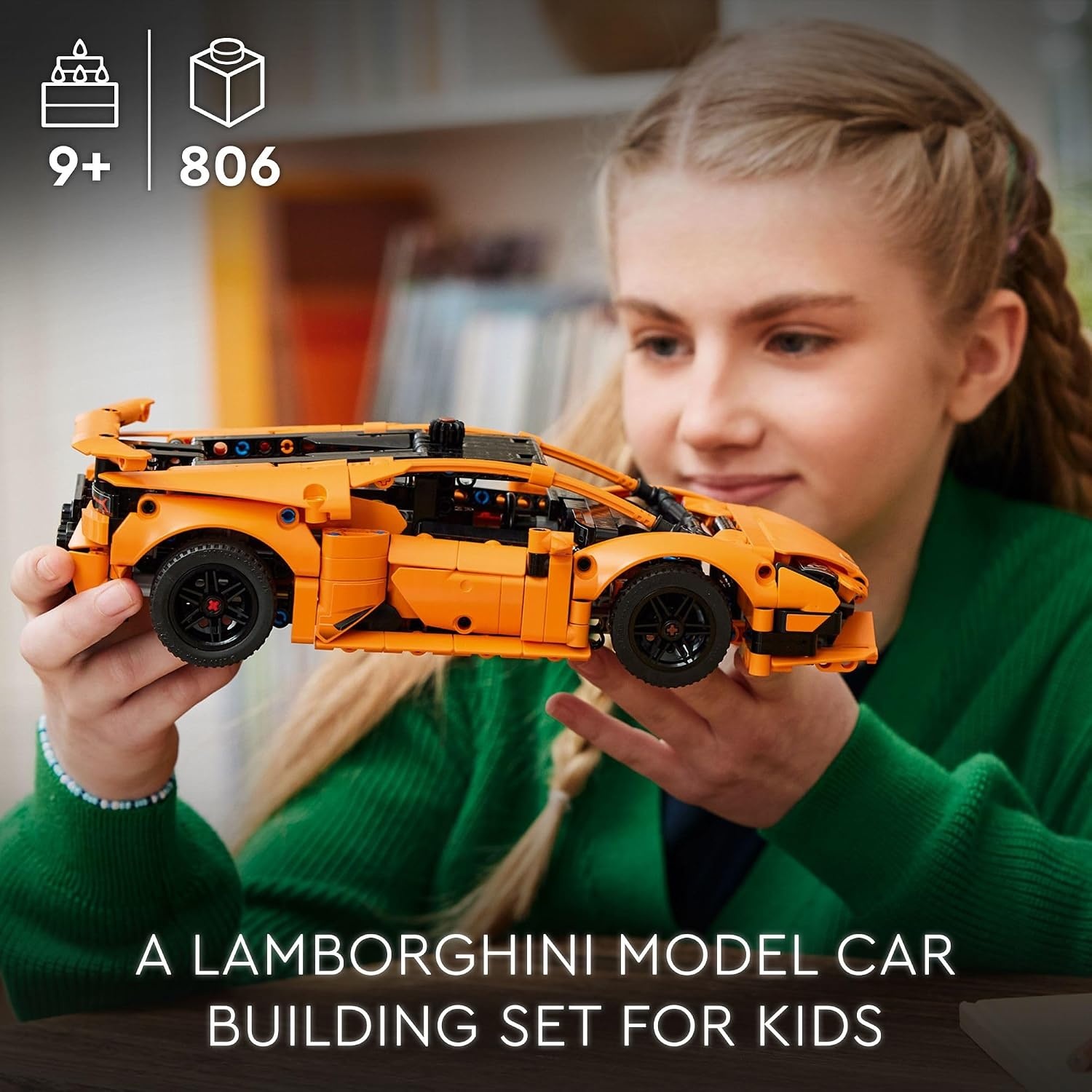image:imageLEGO Technic Lamborghini Huracn Tecnica Orange Toy Cars Building Toys for Kids Boys amp Girls Ages 9 Lamborghini Toy Car W V10 Engine amp Steering Gift Ideas for Birthdays 42196