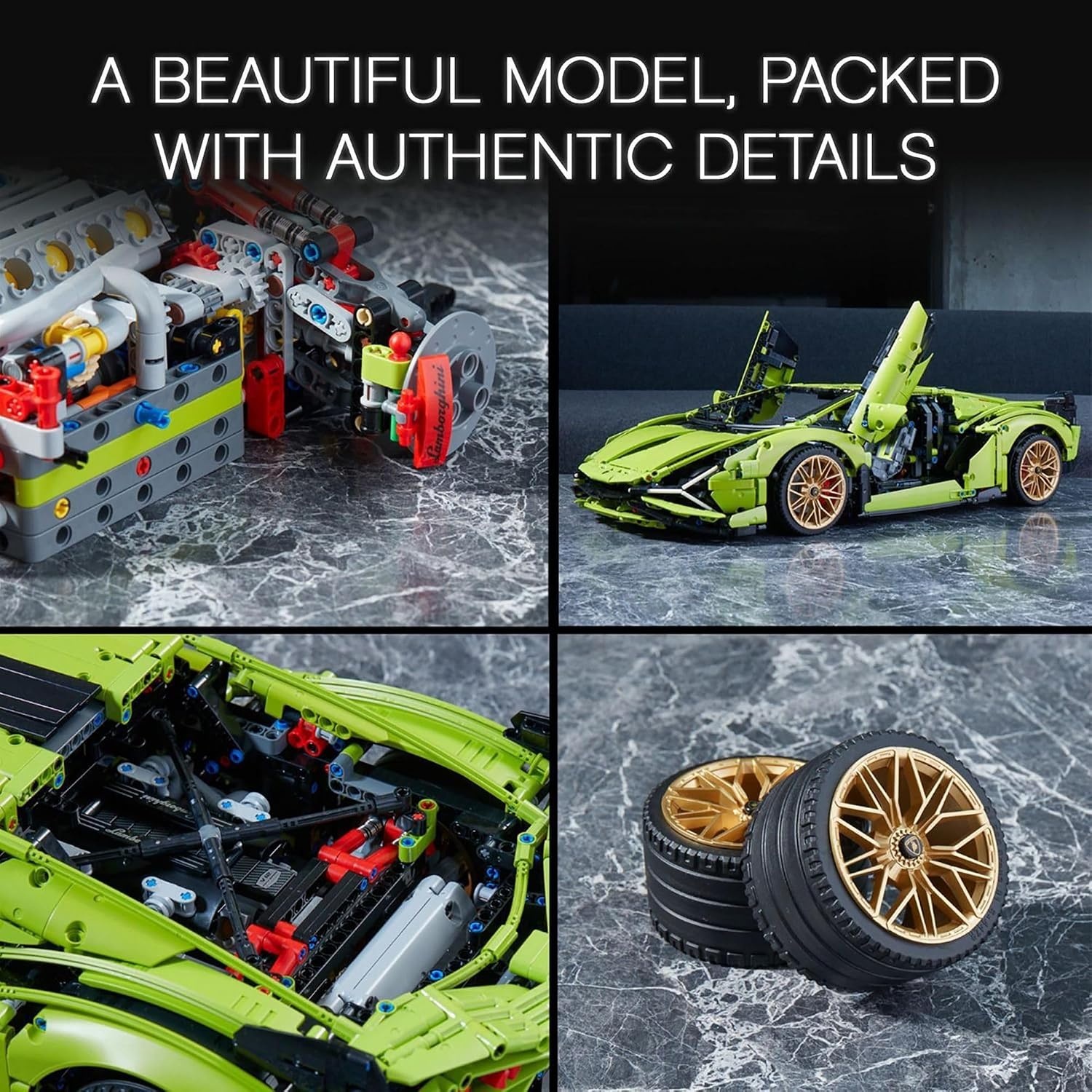 image:imageLEGO Technic Lamborghini Sin FKP 37 Building Sets for Adults Detailed Lamborghini Model Car Kit for Men amp Women Ages 18 Years Display in Room as Decor 42115