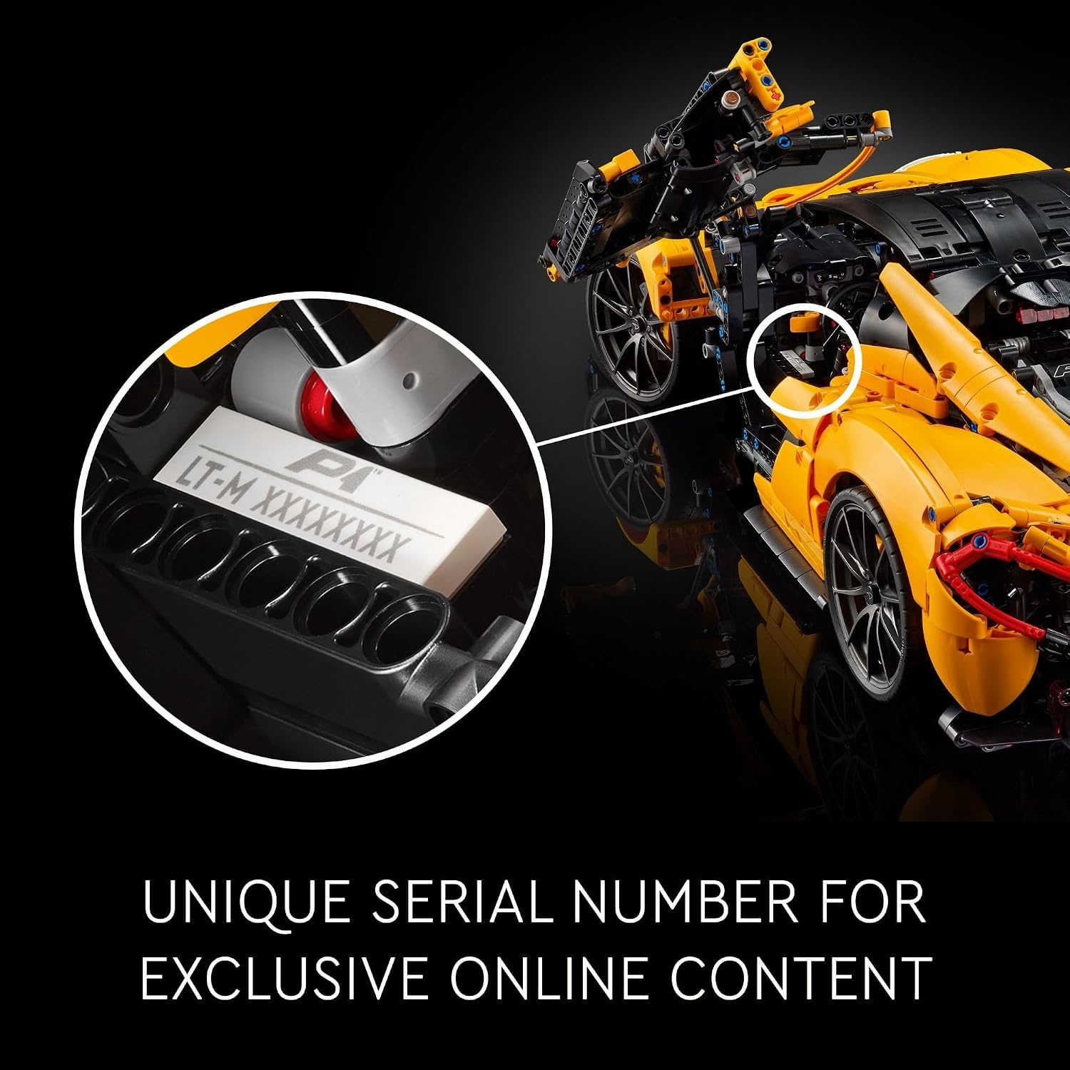 image:imageLEGO Technic McLaren P1 Hypercar Building Set Gift for Adult Racing Fans Race Car Collectible Model with V8 Piston Engine and 7Speed Gearbox 42172