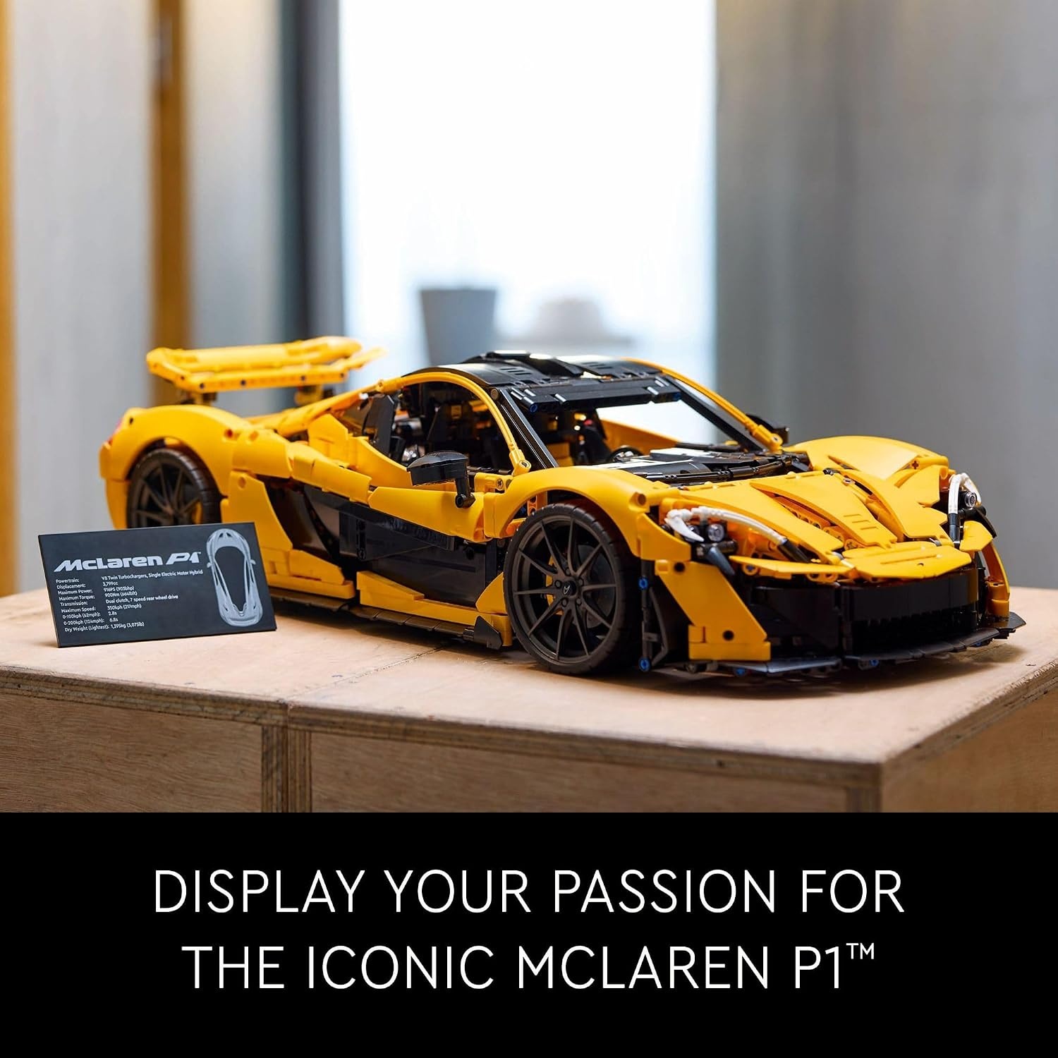 image:imageLEGO Technic McLaren P1 Hypercar Building Set Gift for Adult Racing Fans Race Car Collectible Model with V8 Piston Engine and 7Speed Gearbox 42172