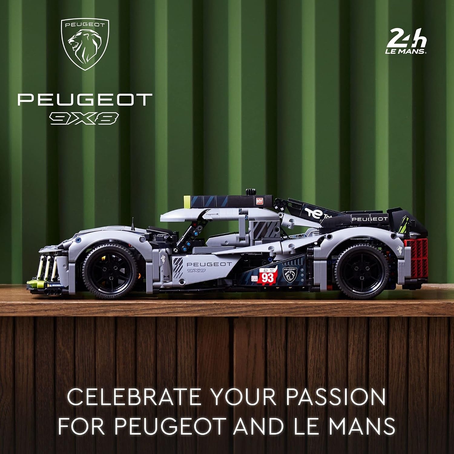 image:imageLEGO Technic Peugeot 9X8 24H Le Mans Hybrid Hypercar 42156 Collectible Race Car Building Kit for Adults and Teens 110 Scale Racing Car Model Gift for Motorsport Fans