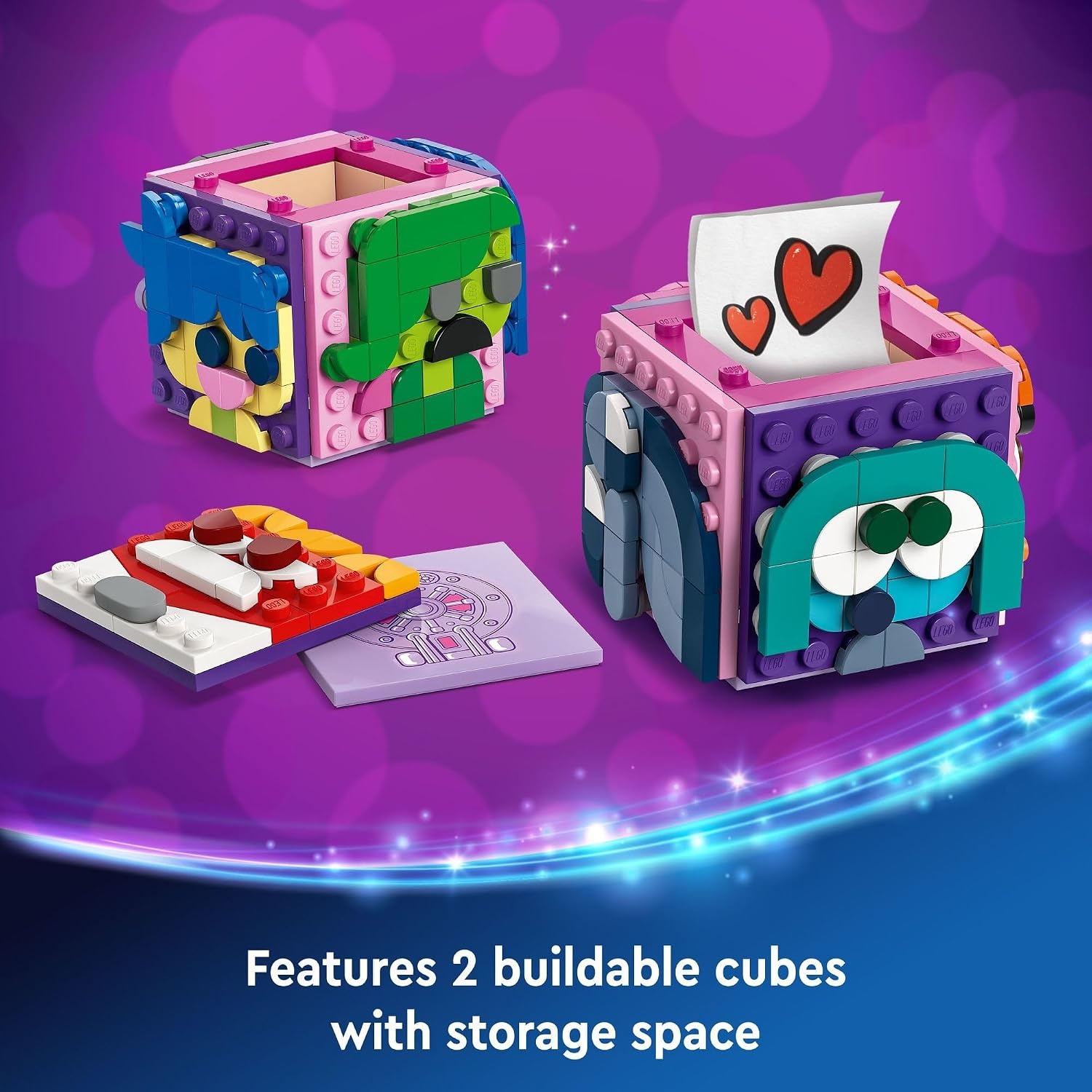 image:imageLEGODisney Inside Out 2 Mood Cubes from Pixar Disney Toy Building Kit from The Movie Fun Fantasy Toy to Share Emotions Disney Gift Idea for Movie Fans Girls and Boys 43248