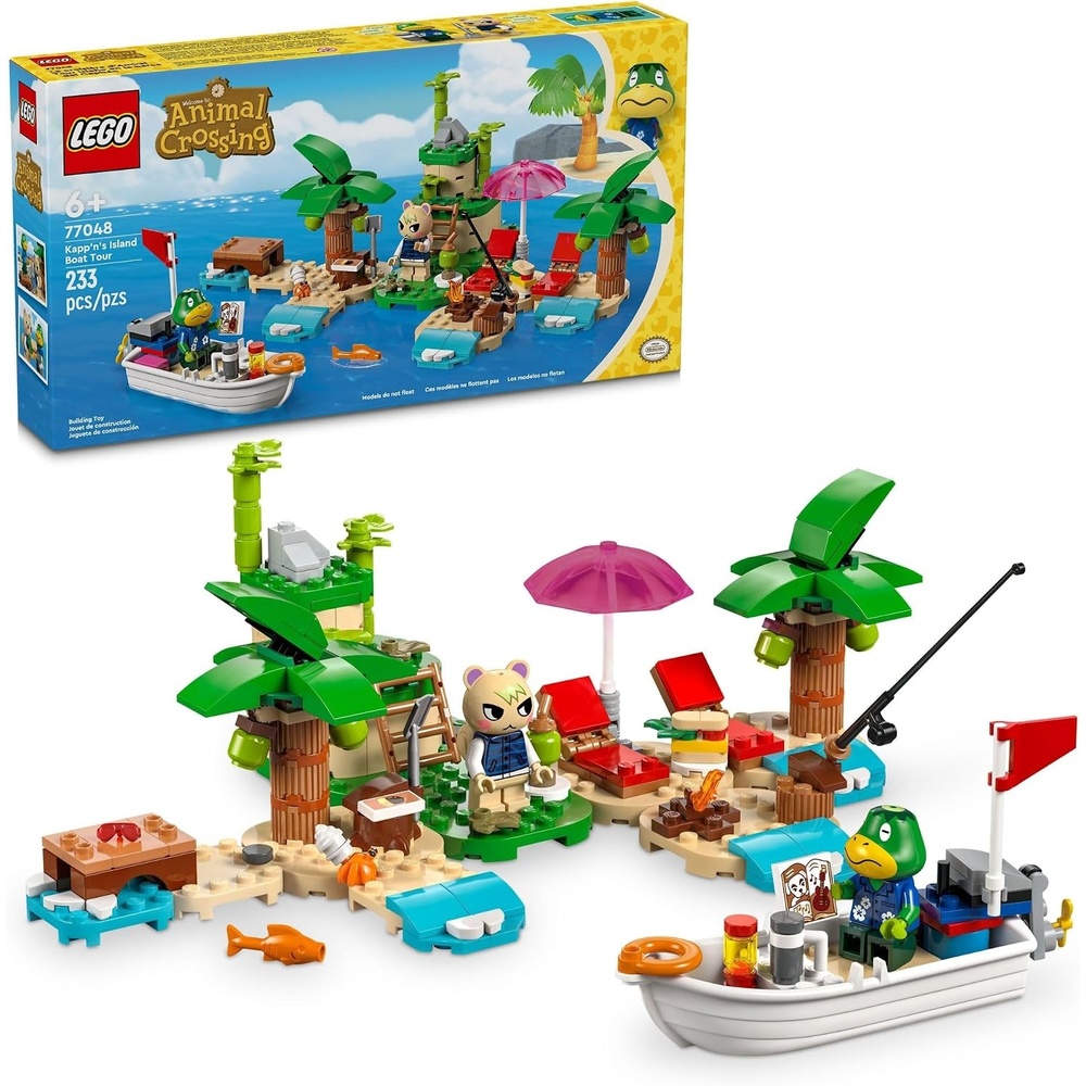 image:imageLEGO Animal Crossing Kappns Island Boat Tour Buildable Video Game Toy for Kids Includes 2 Minifigures from The Series Marshal and Kappn Animal Crossing Toy for 6 Year Old Boys and Girls 77048
