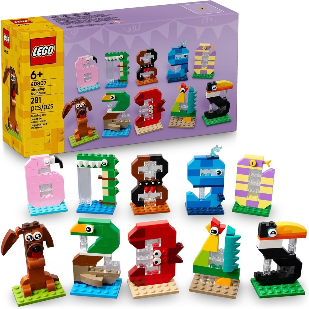 image:imageLEGO Birthday Numbers Educational amp Counting Building Toy for Boys amp Girls Ages 6 Birthday Decoration for Kids Fun Gift Idea 40807