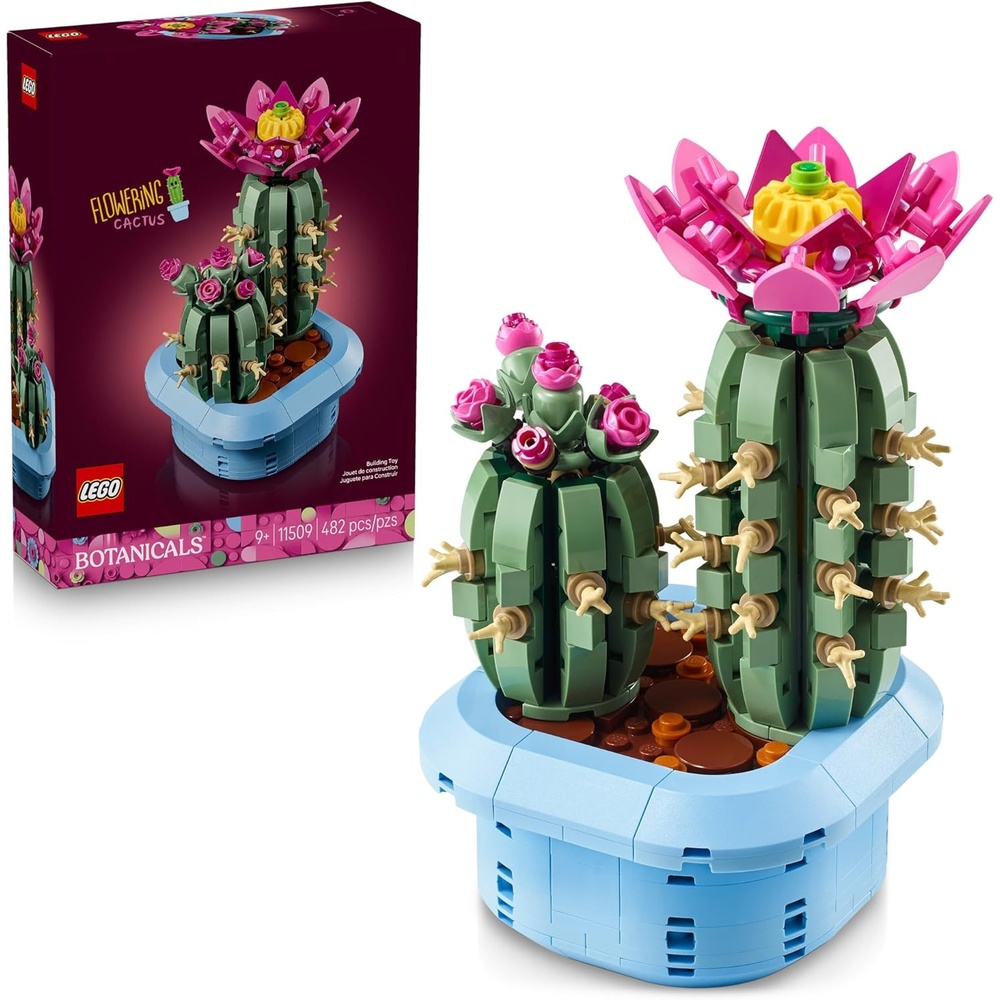 image:imageLEGO Botanicals Flowering Cactus Building Toy Crafting Kit for Girls amp Boys Ages 9 Gift for Birthdays Cactus Room Decor for Display for Bedroom or Book Shelf 11509