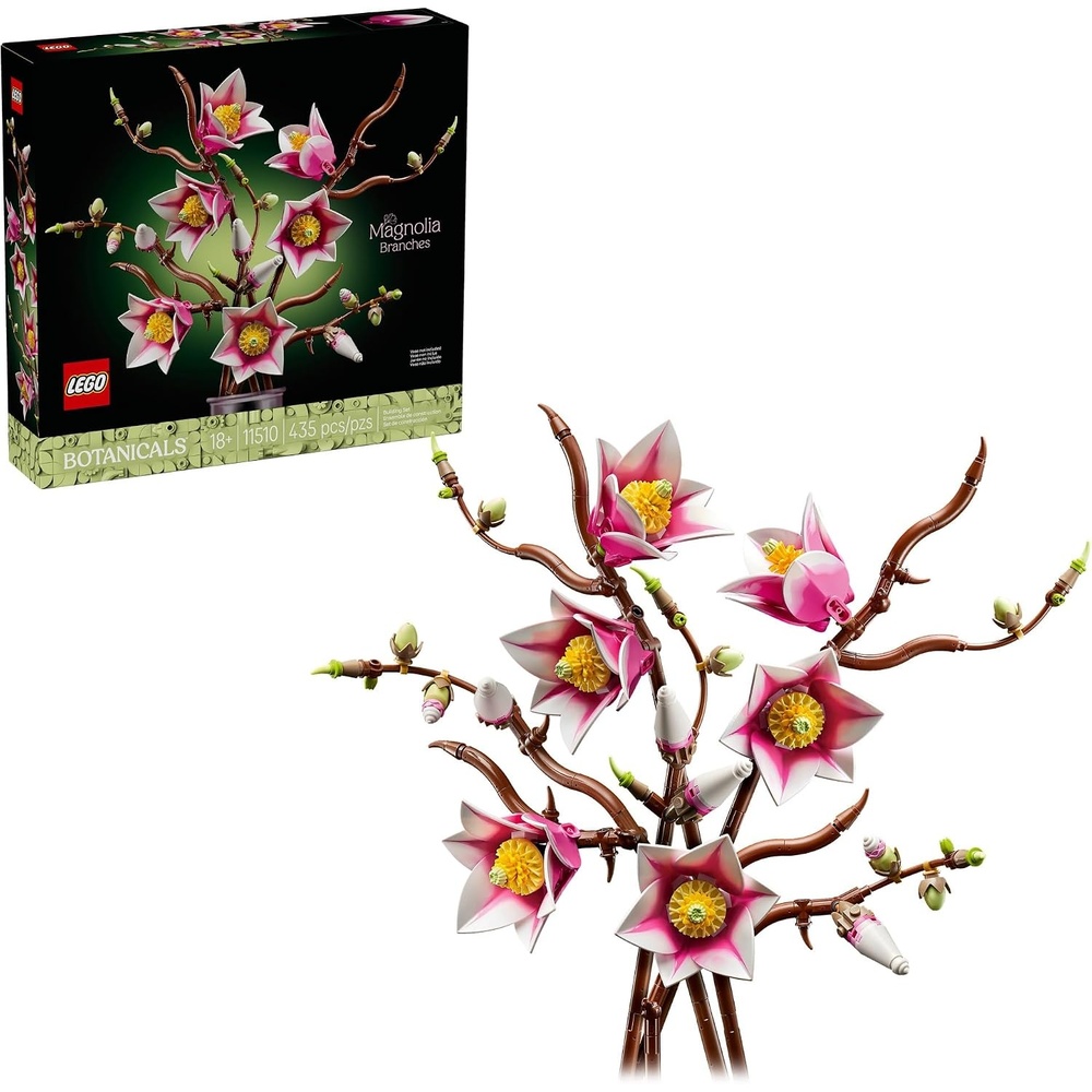 image:imageLEGO Botanicals Magnolia Branches Building Set for Adults Ages 18 Gift for Birthdays Artificial Flowers for Home Office Bedroom or Desk Decor 11510