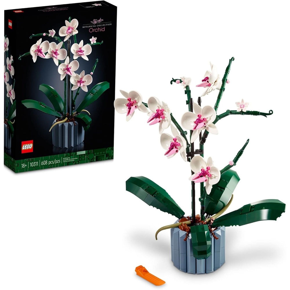 image:imageLEGO Botanicals Orchid Artificial Fake Indoor Flowers Building Set for Home Kitchen Desk Decoration Adults Ages 18 Gift for Birthdays 10311