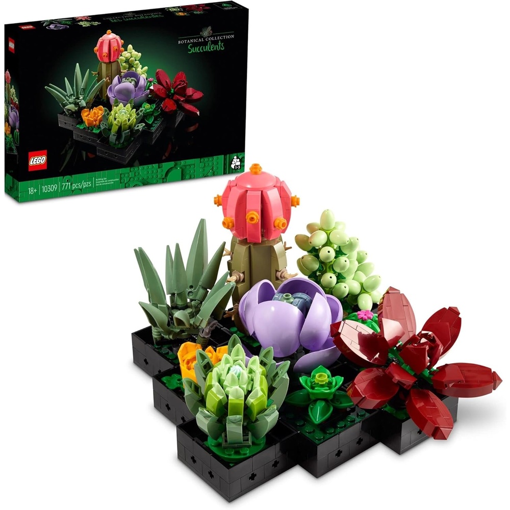 image:imageLEGO Botanicals Succulents Artificial Indoor Plant Building Set for Home Kitchen Desk Decor Adults Ages 18 Gift for Birthdays 10309