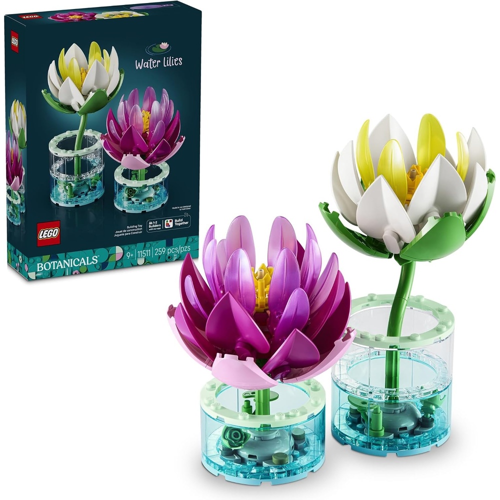 image:imageLEGO Botanicals Water Lilies 11511 Building Toys for Girls amp Boys Ages 9 Decor for Bedroom amp Desk Artificial Flowers 259 pieces Gift for Birthdays