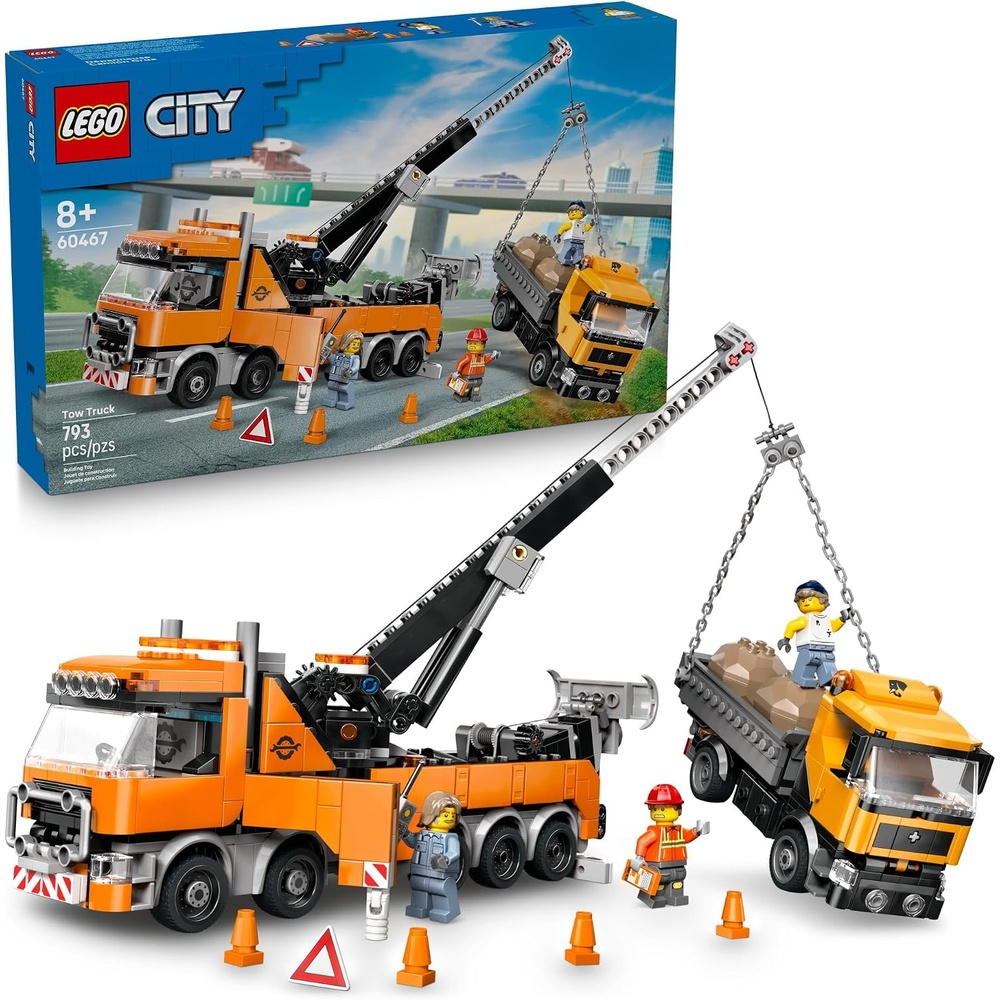 image:imageLEGO City HeavyDuty Recovery Tow Truck with Crane Building Toy Dump amp Tow Truck Toys for Boys amp Girls Ages 8 Pretend Play Set for Kids Gift Idea for Birthdays amp Holidays 60467