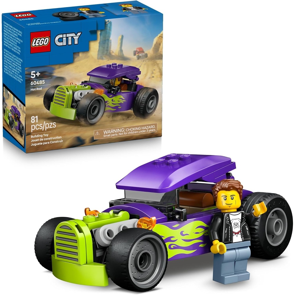 image:imageLEGO City Hot Rod Race Car Building Toy for Kids Pretend Play Set for Boys amp Girls Ages 5 Toy Car WRacecar Driver Minfigure Gift Idea for Birthdays 60485