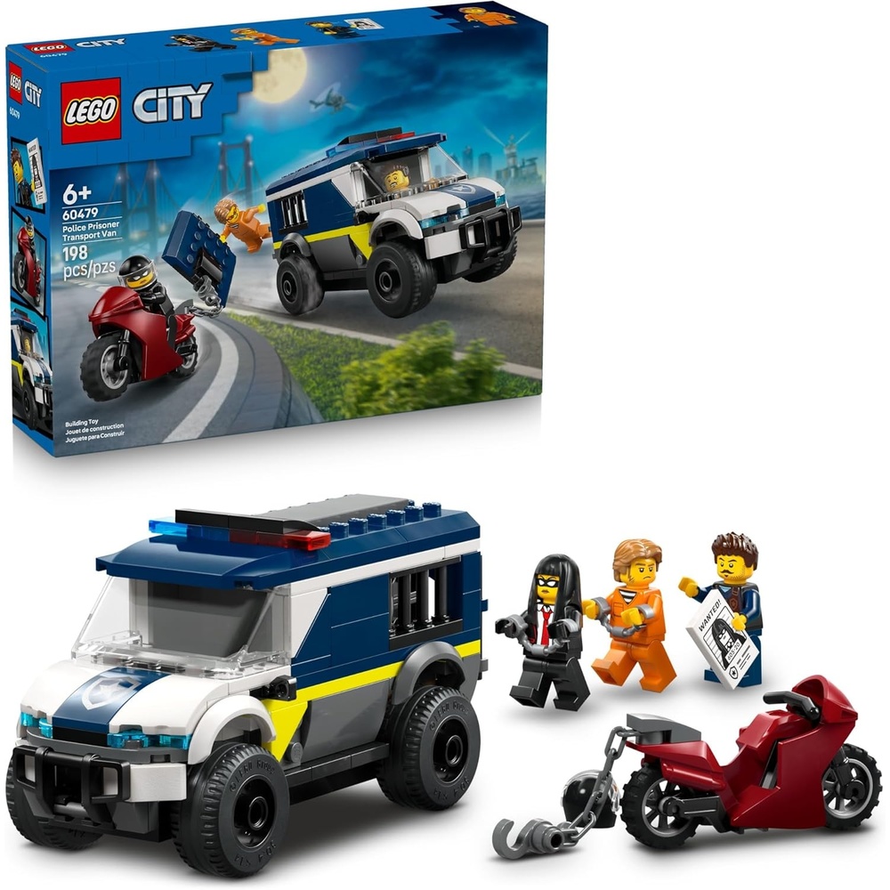 image:imageLEGO City Police Prisoner Transport Van Police Toy for Kids Boys amp Girls Ages 6 Emergency Vehicle amp Motorcycle Building Kit Officer and 2 Crook Minifigures Gift Idea for Birthdays 60479
