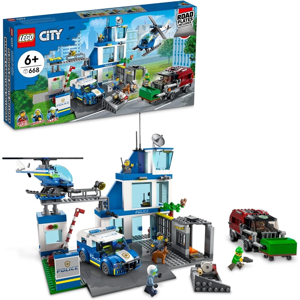 image:imageLEGO City Police Station with Van Garbage Truck amp Helicopter Toy 60316 Gifts for 6 Plus Year Old Kids Boys amp Girls with 5 Minifigures and Dog ToyFrustrationFree Packaging