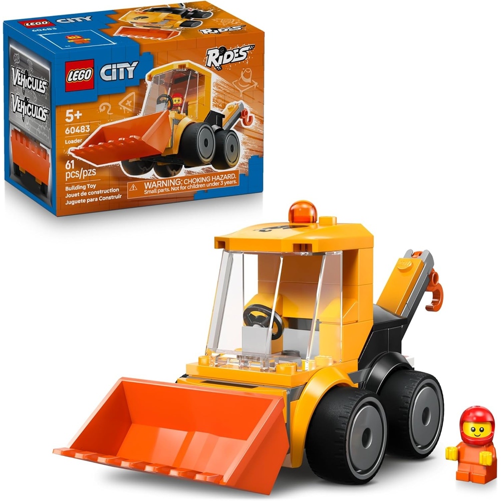 image:imageLEGO City Rides Fire Truck Building Toy for Kids Emergency Pretend Play for Boys amp Girls Ages 5 Toy Truck WRaisable Ladder amp Firefighter Junior Minifigure Gift Idea for Birthdays 60482Construction Loader
