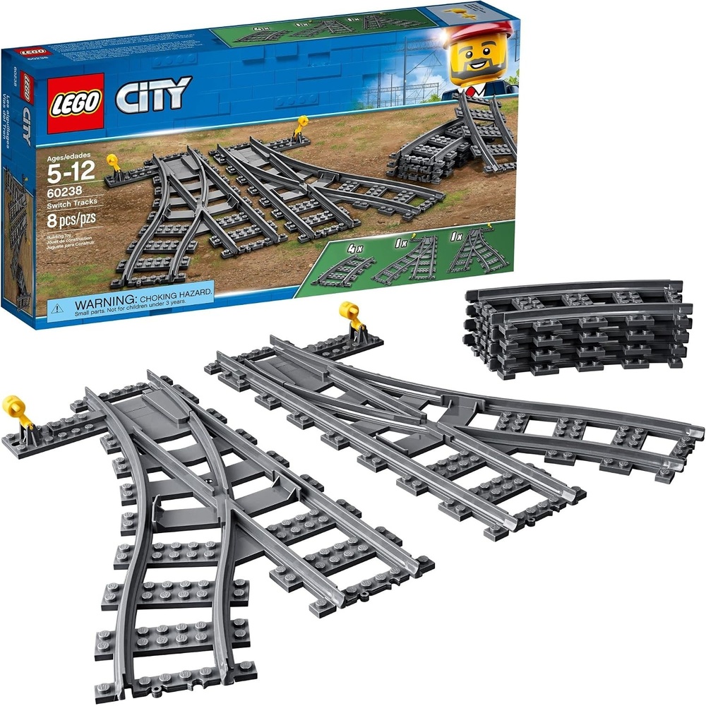 image:imageLEGO City Trains Switch Tracks 60238 Building Toy Set for Kids Boys and Girls Ages 5 8 Pieces8 Count Pack of 1