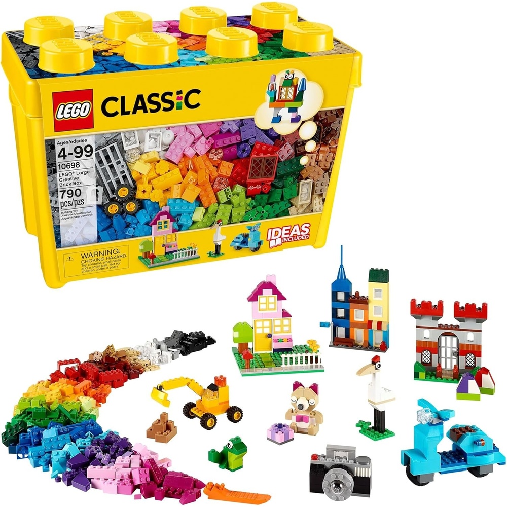 image:imageLEGO Classic Large Creative Brick Box 10698 Building Set Toy Storage Solution for Home or Classrooms Interactive Building Toy for Kids Boys and GirlsStandard