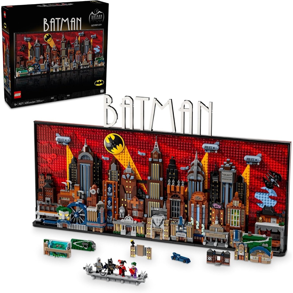 image:imageLEGO DC Batman The Animated Series Gotham City Build and Display Adult Set with Minifigures DC Collectible Gift for Fans of Super Hero Action and Adventure Movies 76271