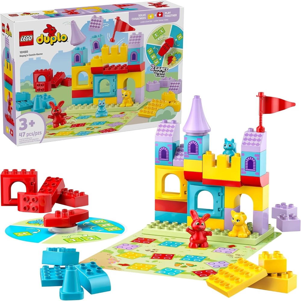 image:imageLEGO DUPLO Hopsys Castle Game Building Toy for Pretend Play Learning amp Education Play Set for Boys amp Girls Ages 3 Toddlers Learn Skills Through Play Gift Idea for Family Game Night 10450