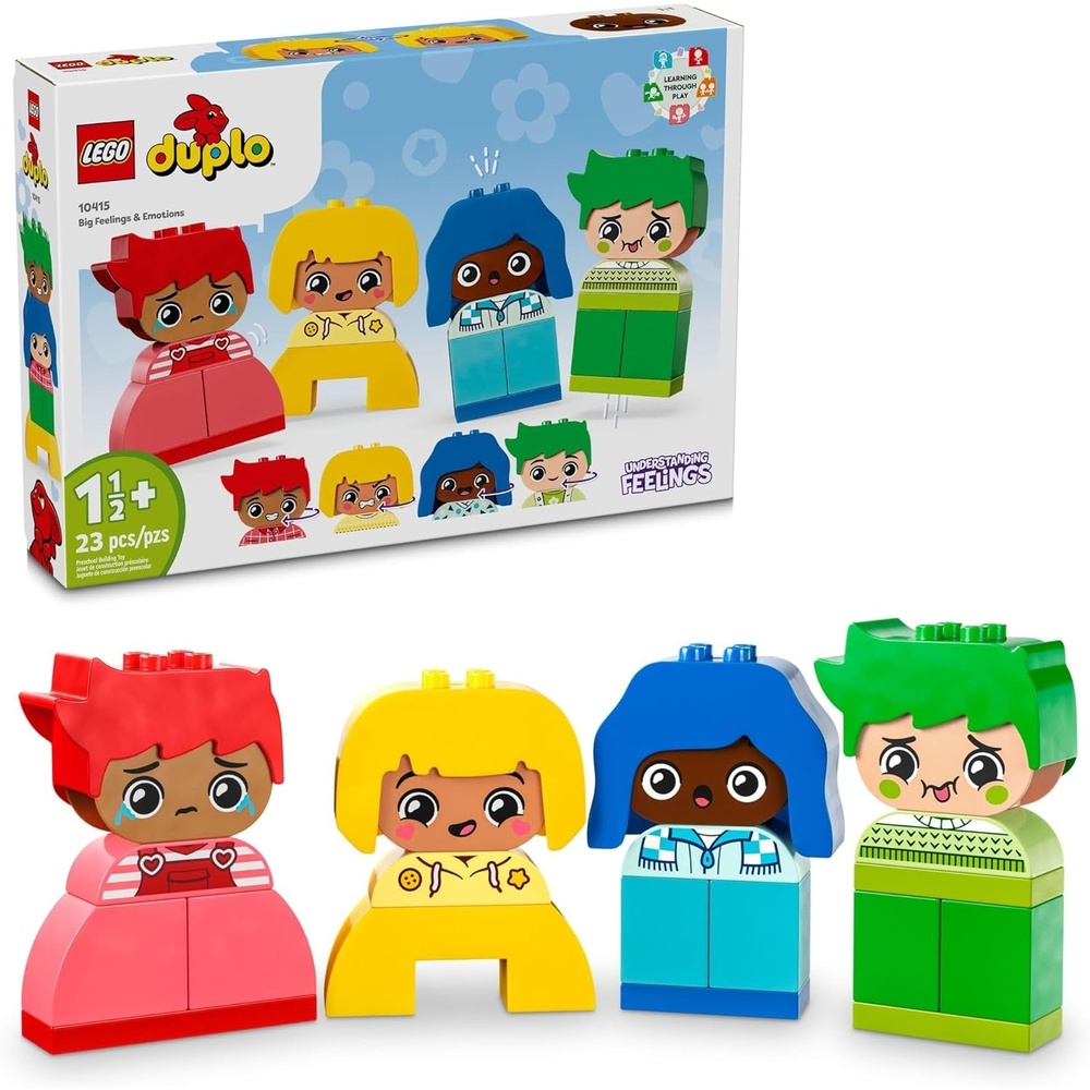 image:imageLEGO DUPLO My First Big Feelings amp Emotions Interactive Toy Colored Building Bricks and 4 Characters Social and Emotional Play for Preschoolers 1 Year Old and Up 10415