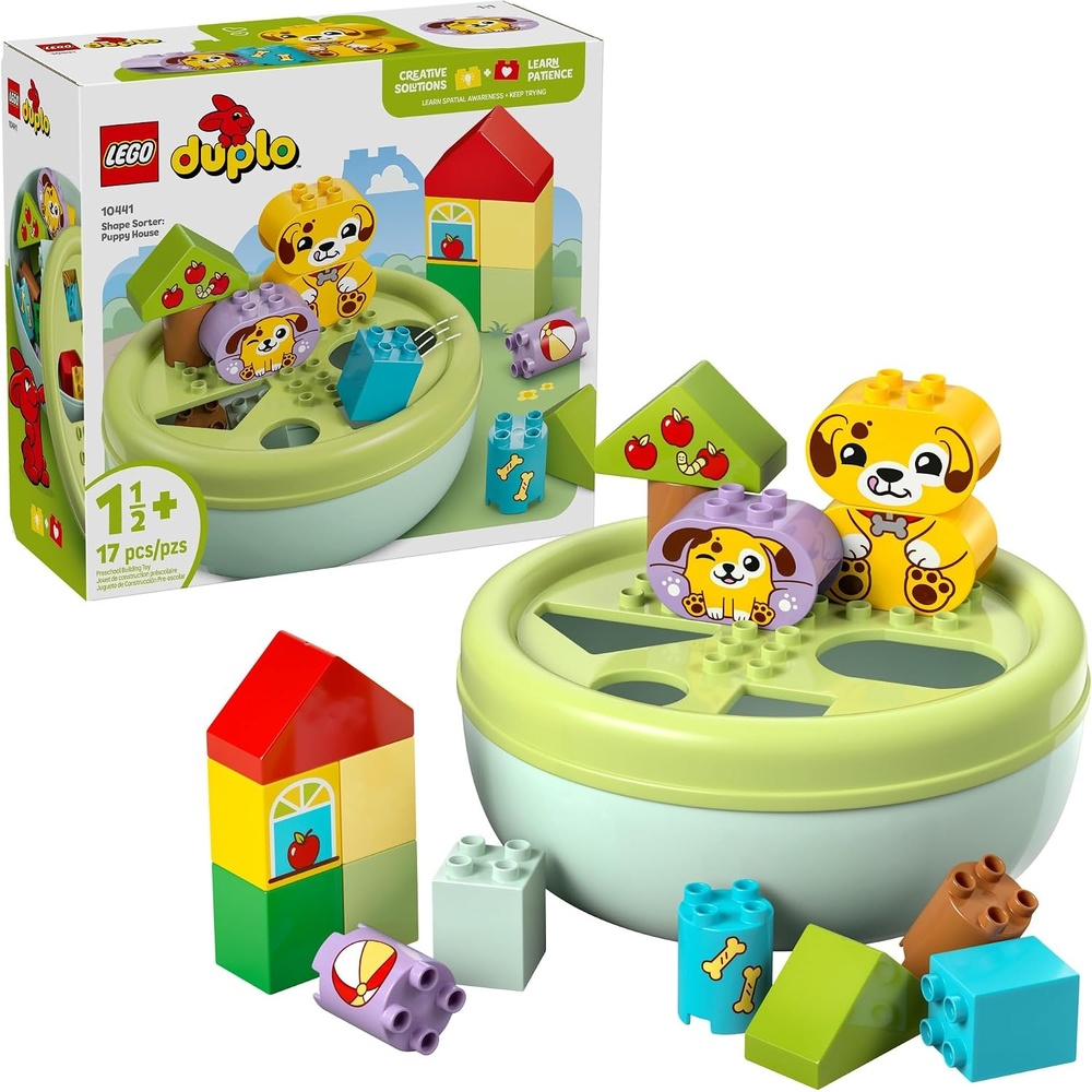 image:imageLEGO DUPLO My First Shape Sorter Puppy House Sensory Toy for Toddlers Montessori Shape Sorting amp Learning Play Set for Boys amp Girls Ages 15 Educational Gift Idea for Birthdays 10441