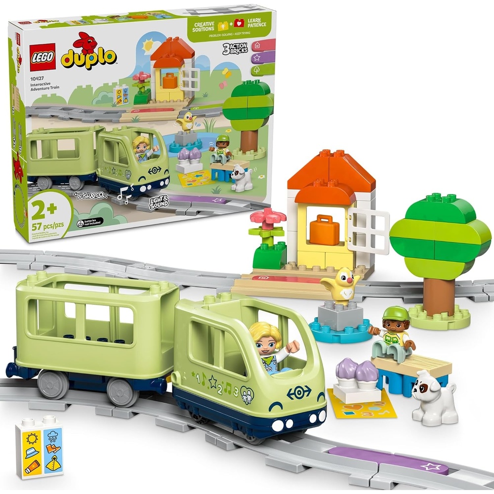 image:imageLEGO DUPLO Town Interactive Adventure Train Set Building Toy for Toddlers Boys and Girls Ages 2 Learning Train Toy Playset with Lights and Sounds Gift for Birthdays and Holidays 10427