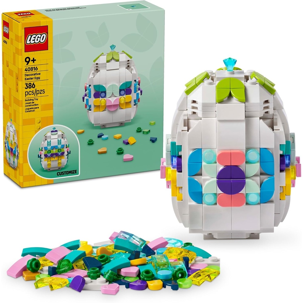 image:imageLEGO Decorative Easter Egg Building Toy for Girls amp Boys Springtime Craft Activity for Kids Ages 8 Basket Stuffer or Gift Idea for Easter Birthdays amp Special Occasions 40816