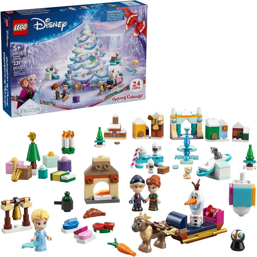 image:imageLEGO Disney Frozen Advent Calendar 2025 Kids Toy Holiday Countdown Playset for Boys amp Girls Ages 5 Ana amp Elsa Minidolls amp Buildable Surprises Disney Princess Gift for Christmas 43273