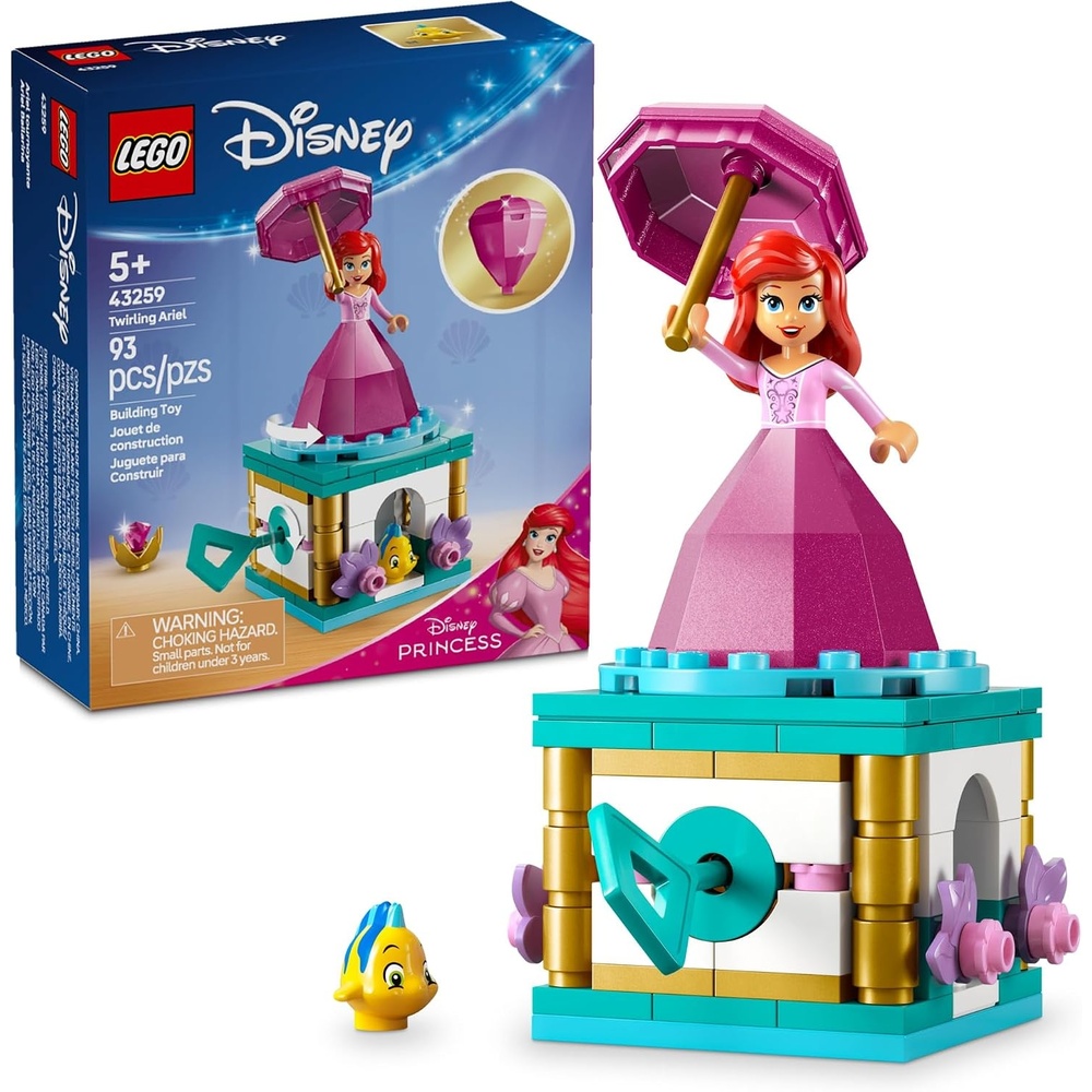 image:imageLEGO Disney Princess Twirling Ariel Toy Building Set for Kids Girls and Boys Ages 5 Little Mermaid Toy for Fans of Movie Ariel Doll Gift Idea for Birthdays 43259