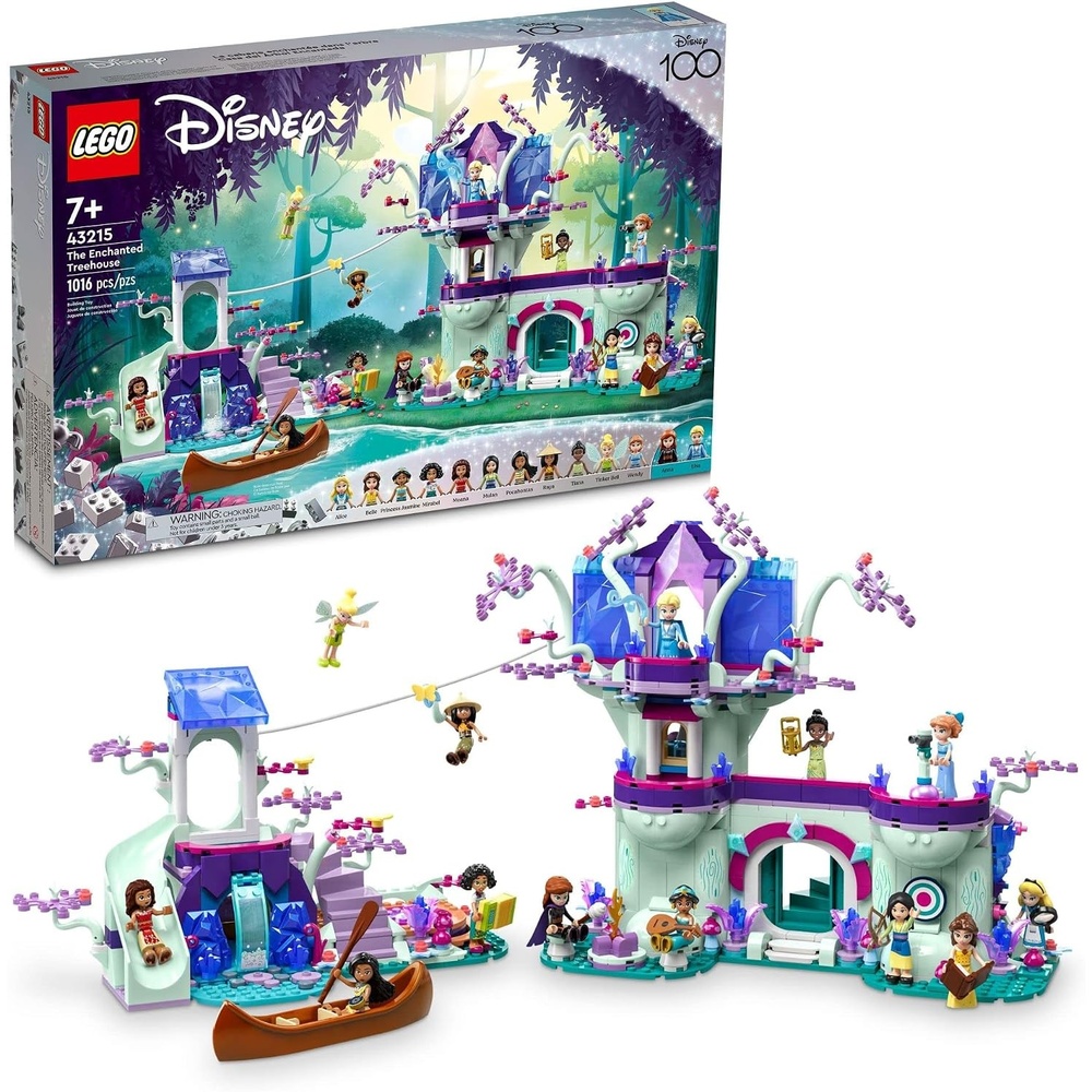 image:imageLEGO Disney The Enchanted Treehouse Buildable 2Level Tree House with 13 Princess MiniDolls Including Jasmine Elsa and Moana Disney Classic Celebration Gift for Princess Fans Ages 7 43215