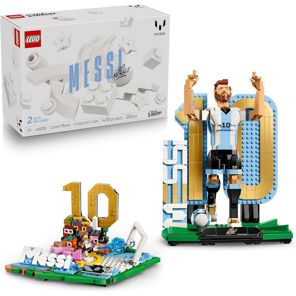 image:imageLEGO Editions Lionel Messi Collectors Set CoPack Building Toy for Kids Soccer Collectible Sports Dcor for Boys amp Girls Ages 12 Gift Idea for Soccer Fans 66818