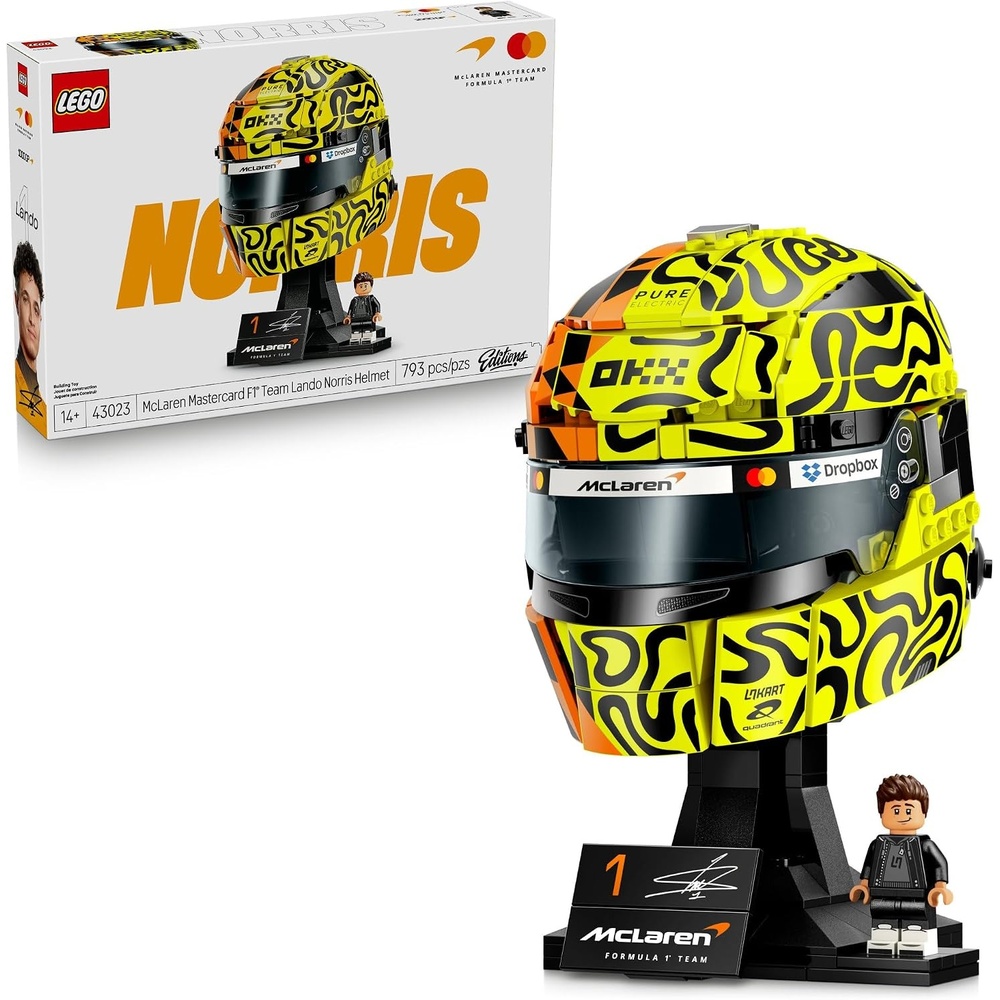 image:imageLEGO Editions McLaren MasterCard F1 Team Lando Norris Helmet Building Set for Adults Ages 18 F1 Bedroom Office or Shelf Decor for Fans Gift for Men amp Women 43023