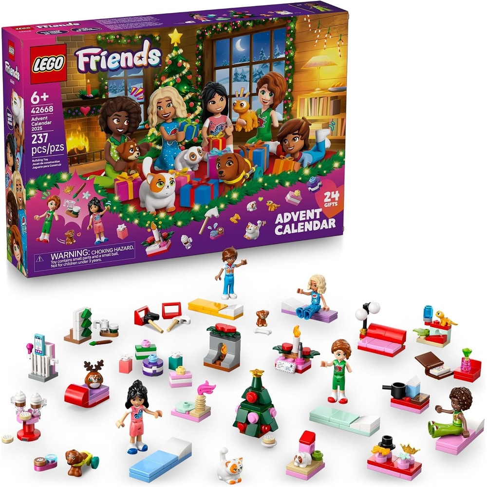 image:imageLEGO Friends Advent Calendar 2025 Building Toy Holiday Countdown Set for Girls amp Boys Ages 6 24 Buildable Surprises 5 Minidolls amp 5 Pets Kids Gift Idea for Christmas 42668