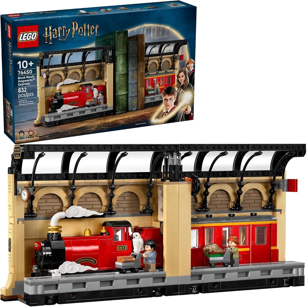 image:imageLEGO Harry Potter Book Nook Hogwarts Express Building Set Bedroom Shelf Decor for Boys Girls amp Fans Ages 10 Collectible Harry amp Ron Minifigures Birthday Gift Idea 76450