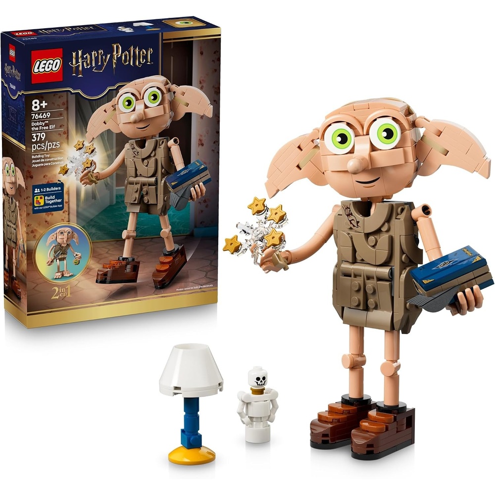 image:imageLEGO Harry Potter Dobby the Free Elf 76469 Collectible Building Toy for Girls amp Boys Ages 8 Display as Bedroom or Book Shelf Decor 379 pieces Gift Idea