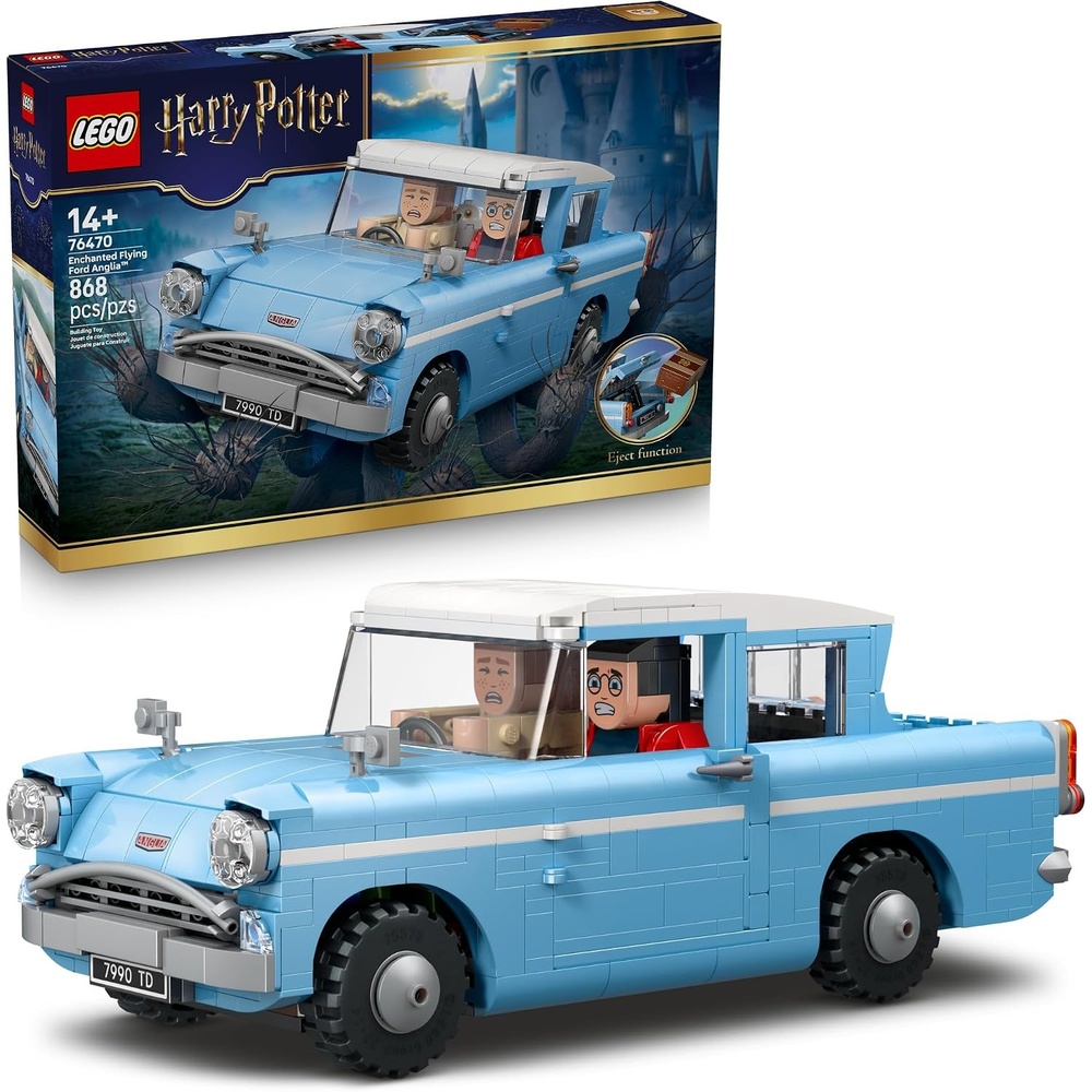 image:imageLEGO Harry Potter Enchanted Flying Ford Anglia Car Building Toy for Boys amp Girls Book Shelf amp Bedroom Decor for Ages 14 WHarry Ron amp Hedwig Minifigures Gift Idea for Birthdays 76470