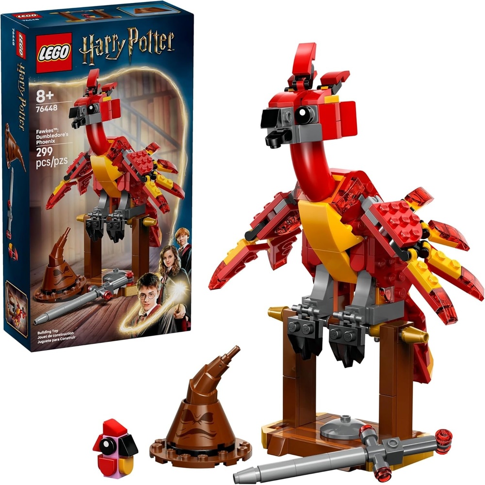 image:imageLEGO Harry Potter Fawkes Dumbledores Phoenix Kids Toy Building and Learning Toy for Pretend Play Harry Potter Collectible for Boys and Girls Ages 8 Gift Idea for Birthdays 76448